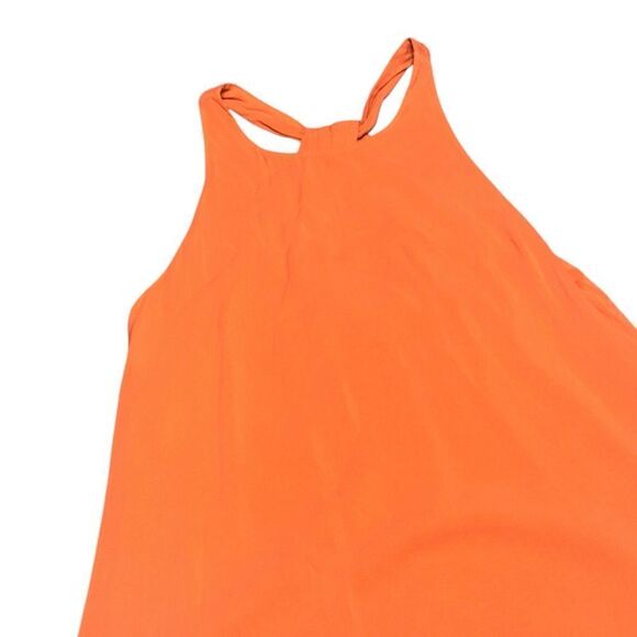 ALICE + OLIVIA Marion melon Twist T Keyhole Back Shift Silk Mini Dress sz small - Picture 8 of 9